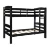 Etagenbett Doppelstockbett Twin stabiler Holzrahmen schwarz Schlafbett