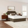 Polster-Platformbett mit Stahlrahmen elegantes Bettgestell mit Kopfteil